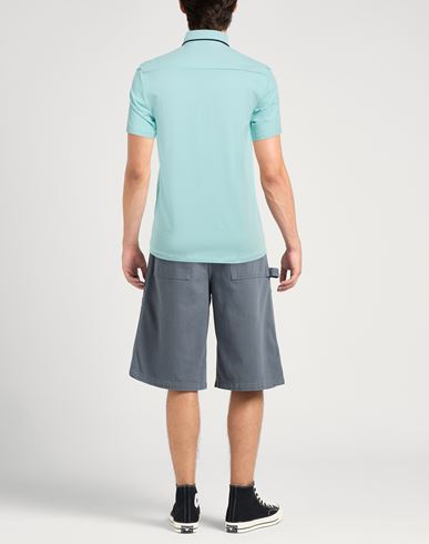 Man Polo shirt Sky blue Size L Cotton, Elastane