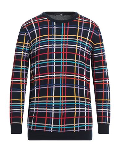 Man Sweater Midnight blue Size L Cotton