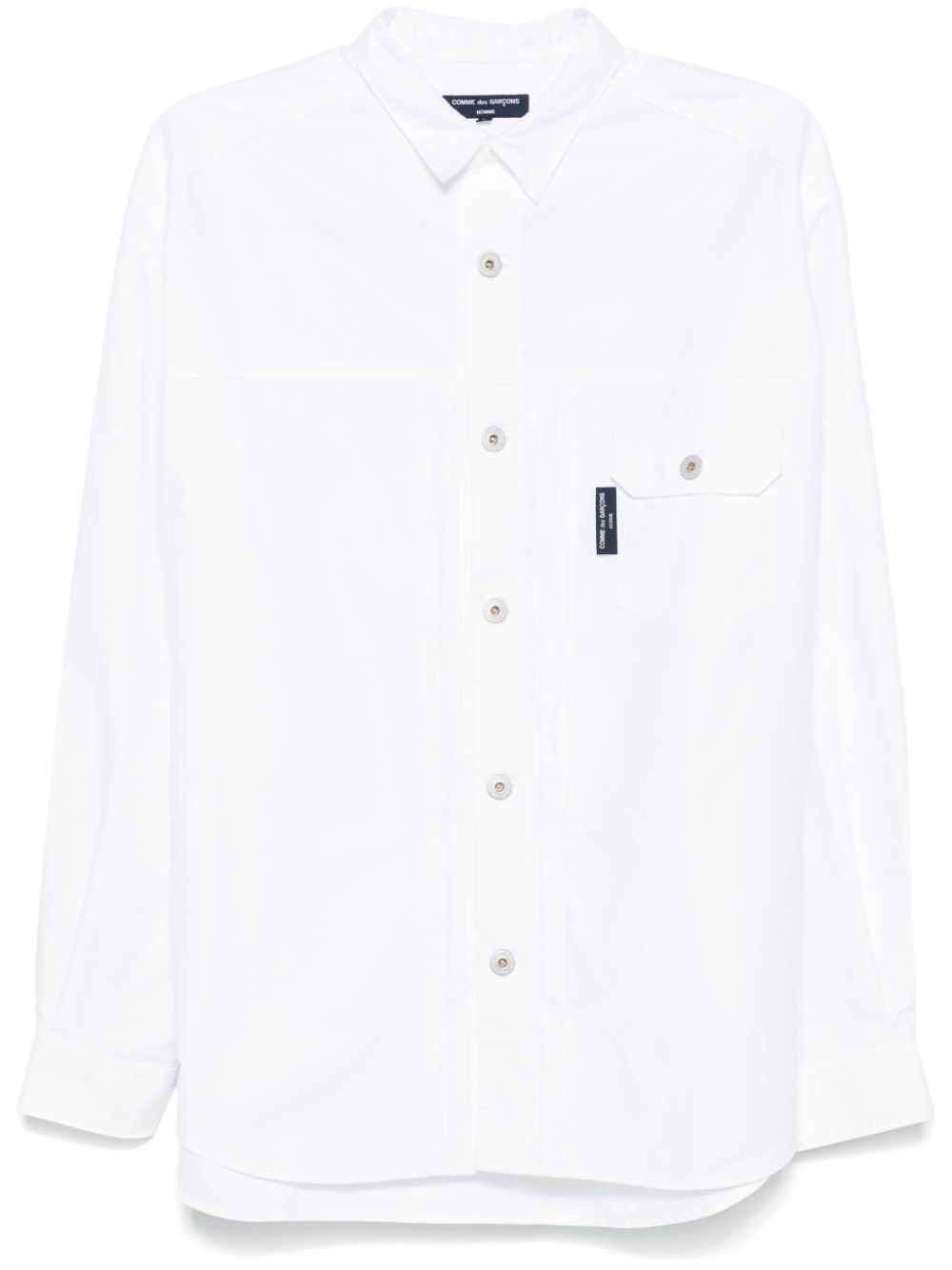 Pintuck-detail shirt - White