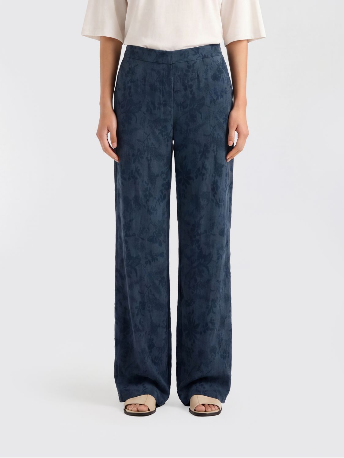 MOMONÌ Pants Woman color Petroleum Blue