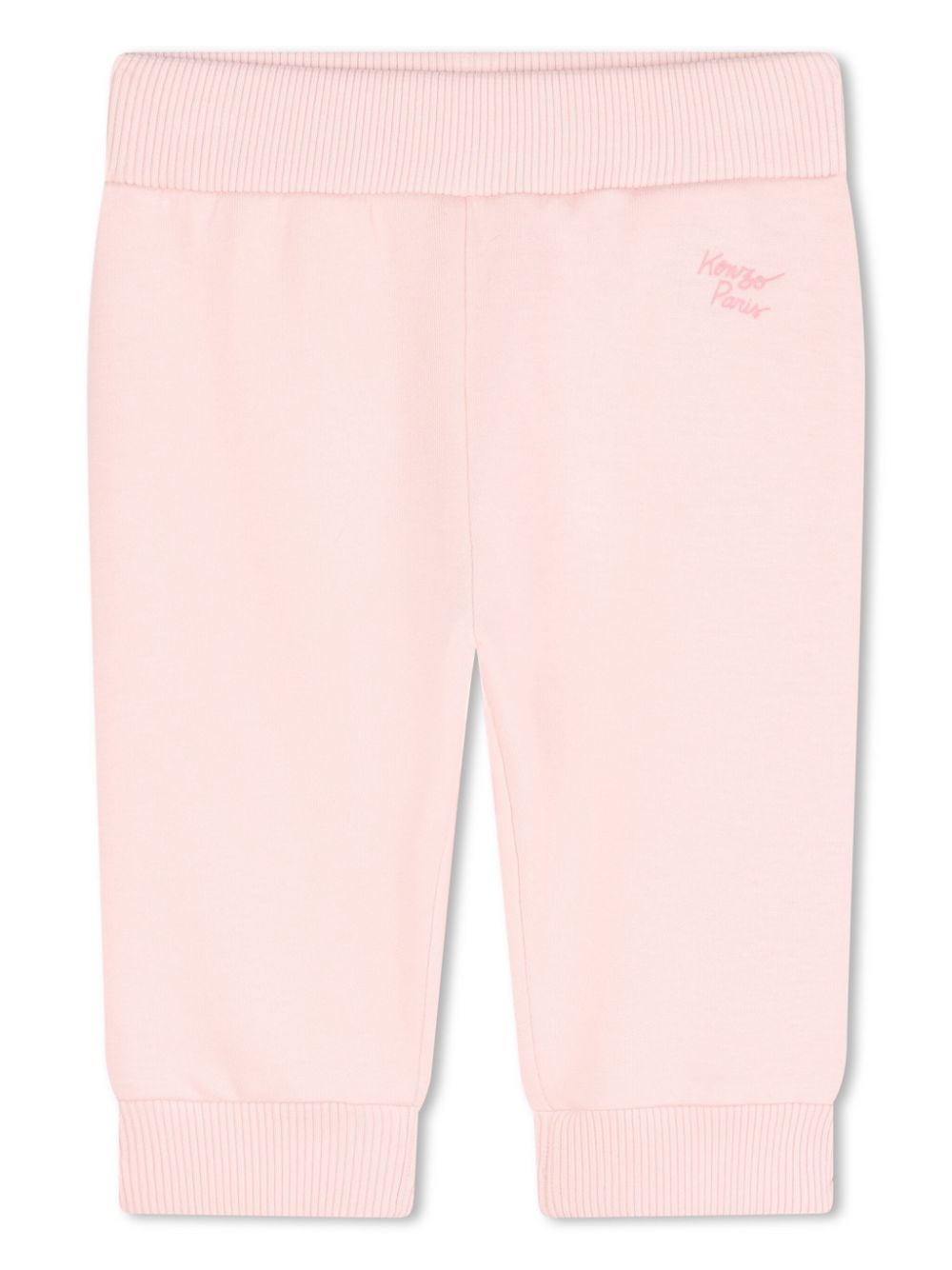 Embroidered-logo track pants set - Pink