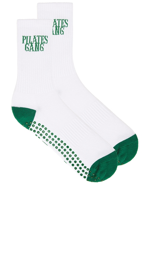 Souls. Pilates Gang Grip Socks in White. -  S/M also in