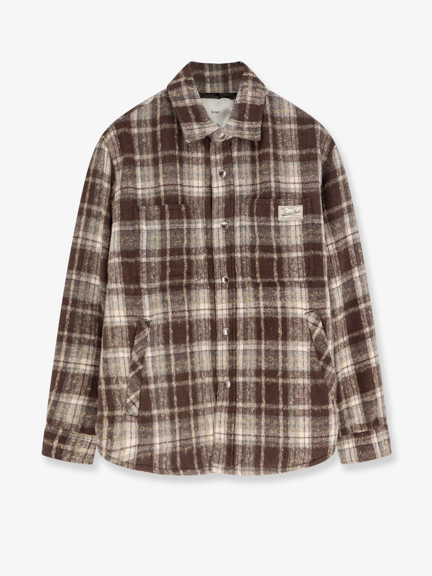 Madras Flannel Padded Jacket — Brown