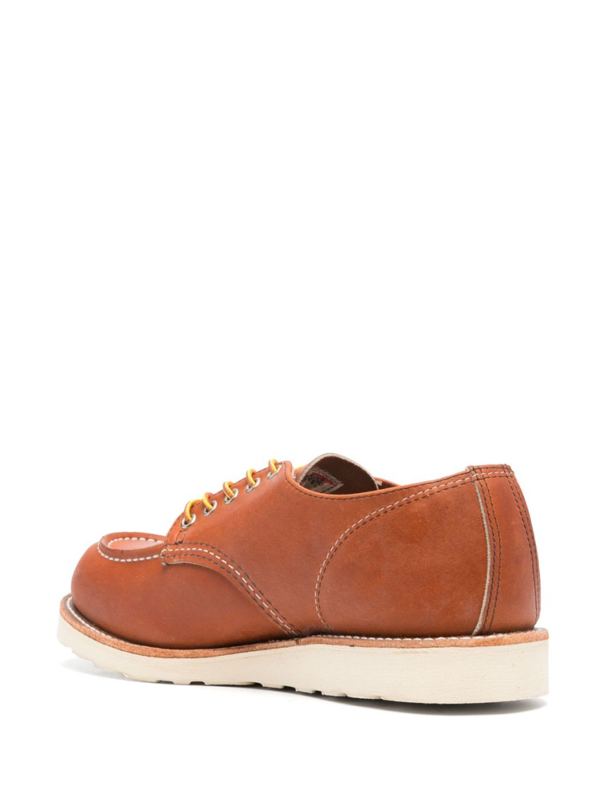 Shop Moc leather derby shoes - Brown