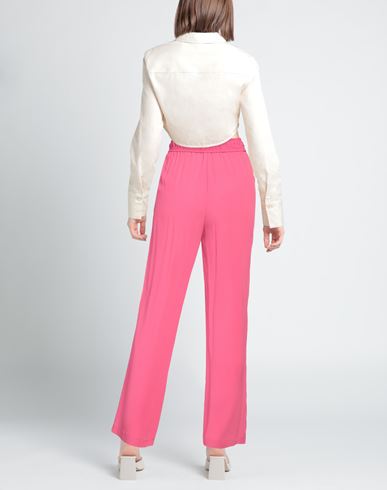 Seventy Venezia Woman Pants Fuchsia Size 6 Acetate, Silk