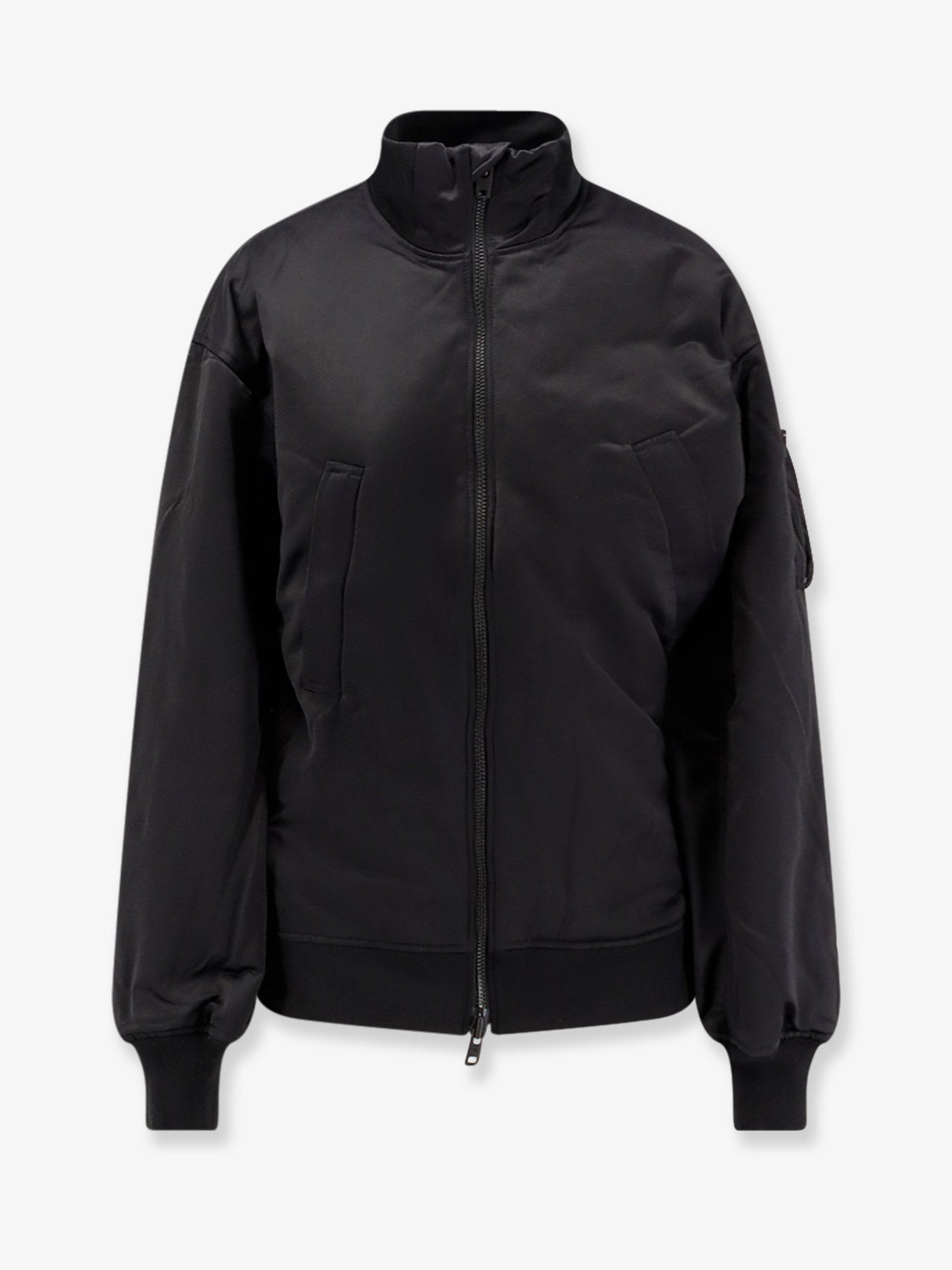 Recycled Nylon Quilted Down Jacket — Black