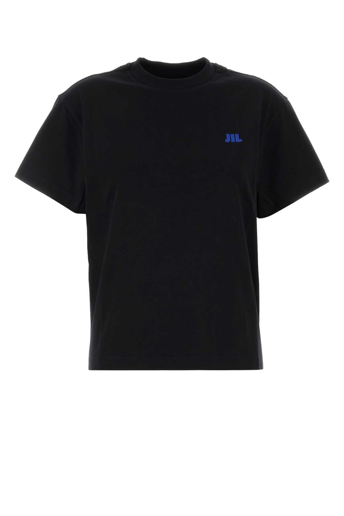 Logo-Embroidered Cotton T-shirt — Black