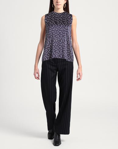 Woman Top Blue Size M Silk, Elastane