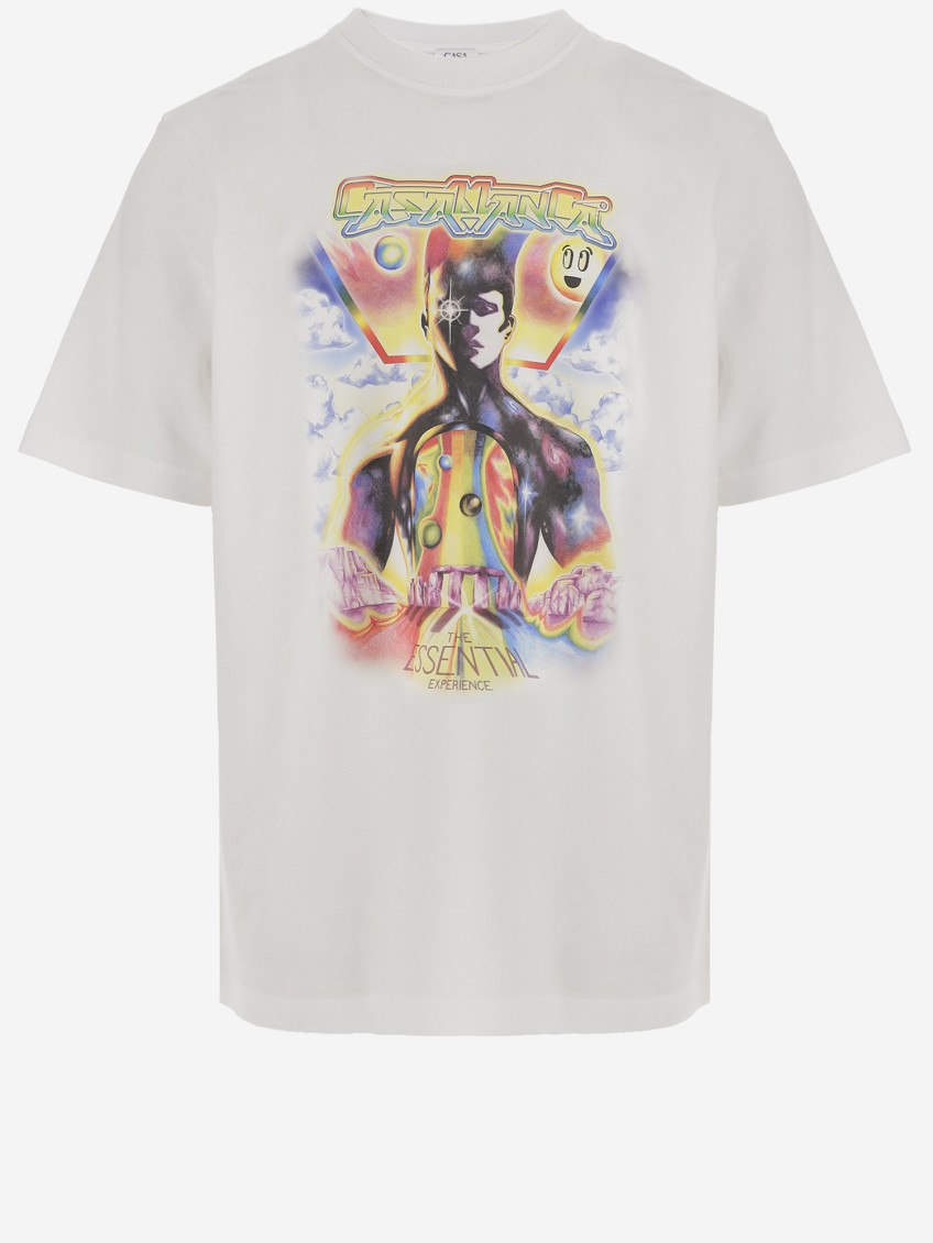 White Crewneck Printed T-Shirt