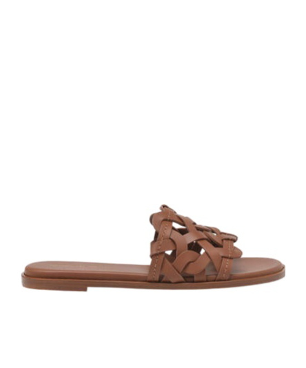 Round head flat slippers