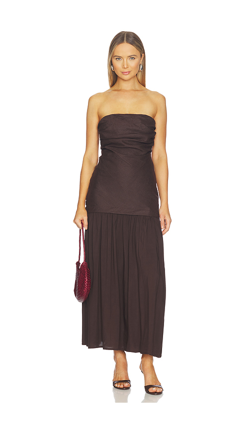 FAITHFULL Miro Maxi Dress in Brown. - L also in M