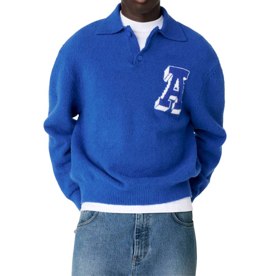 Cotton-Blend Team Polo Sweater