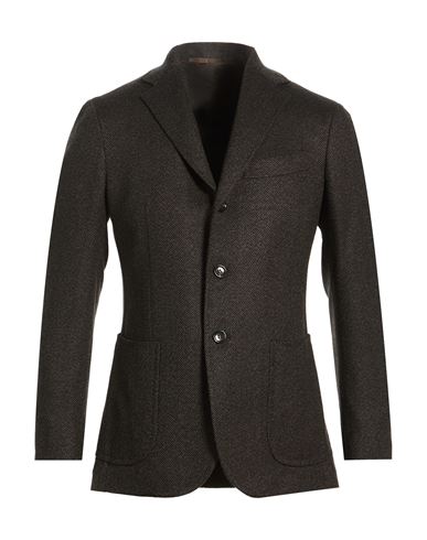 Man Blazer Dark brown Size 36 Cashmere