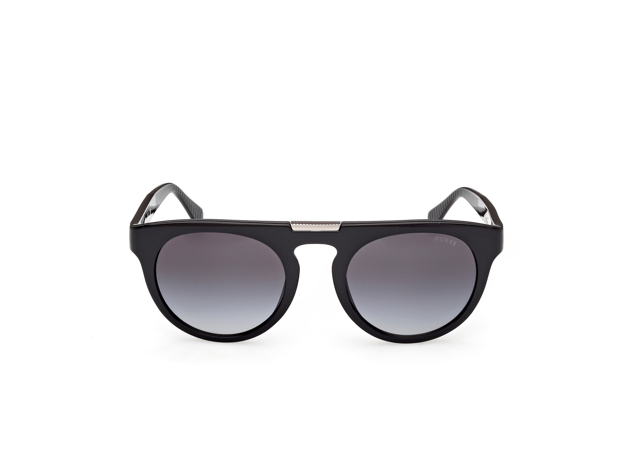 Guess Hombre Guess GU00275 01B Gafas de sol Inyectado Negro Fumar Redonda Norma
