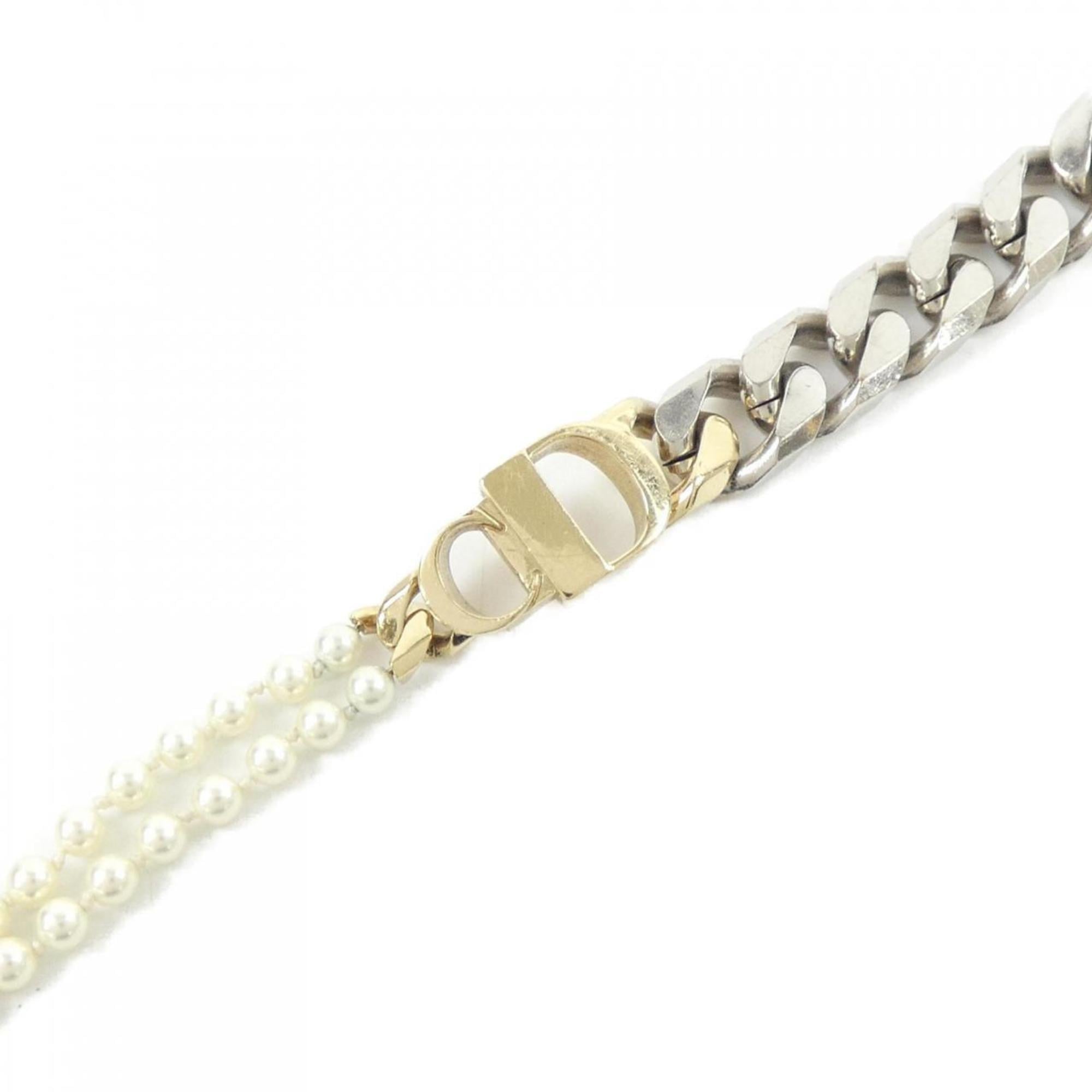 Christian Dior Silver White Charm Bracelet Pre-Owned