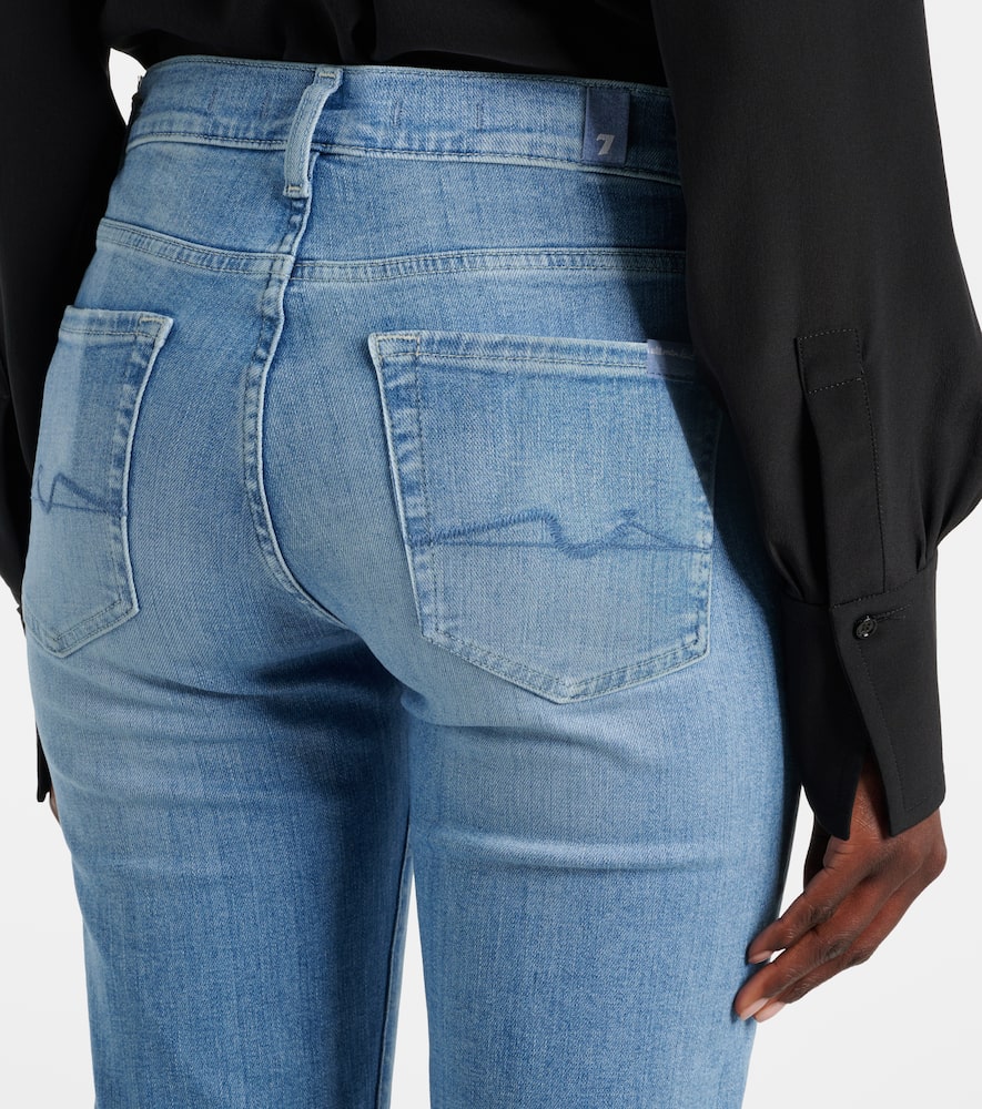 Mid-rise flared jeans
