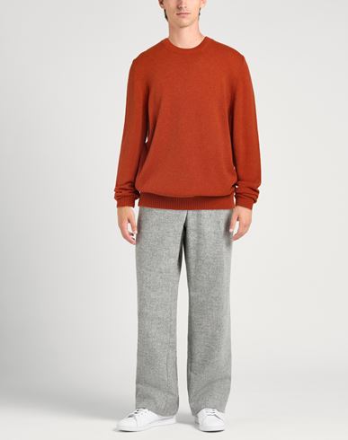Man Sweater Orange Size 46 Virgin Wool