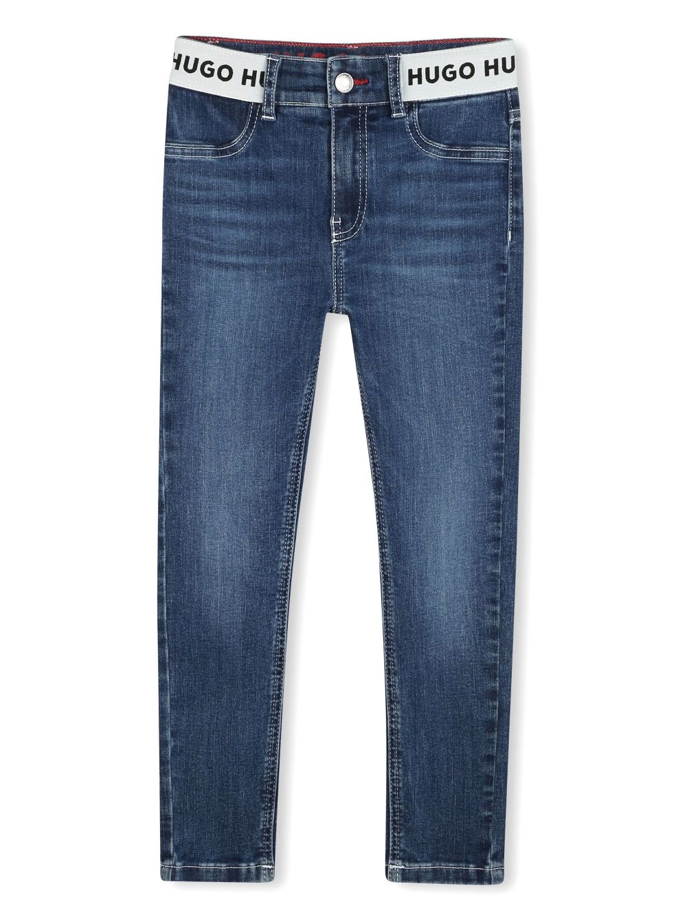 Logo-waistband jeans - Blue