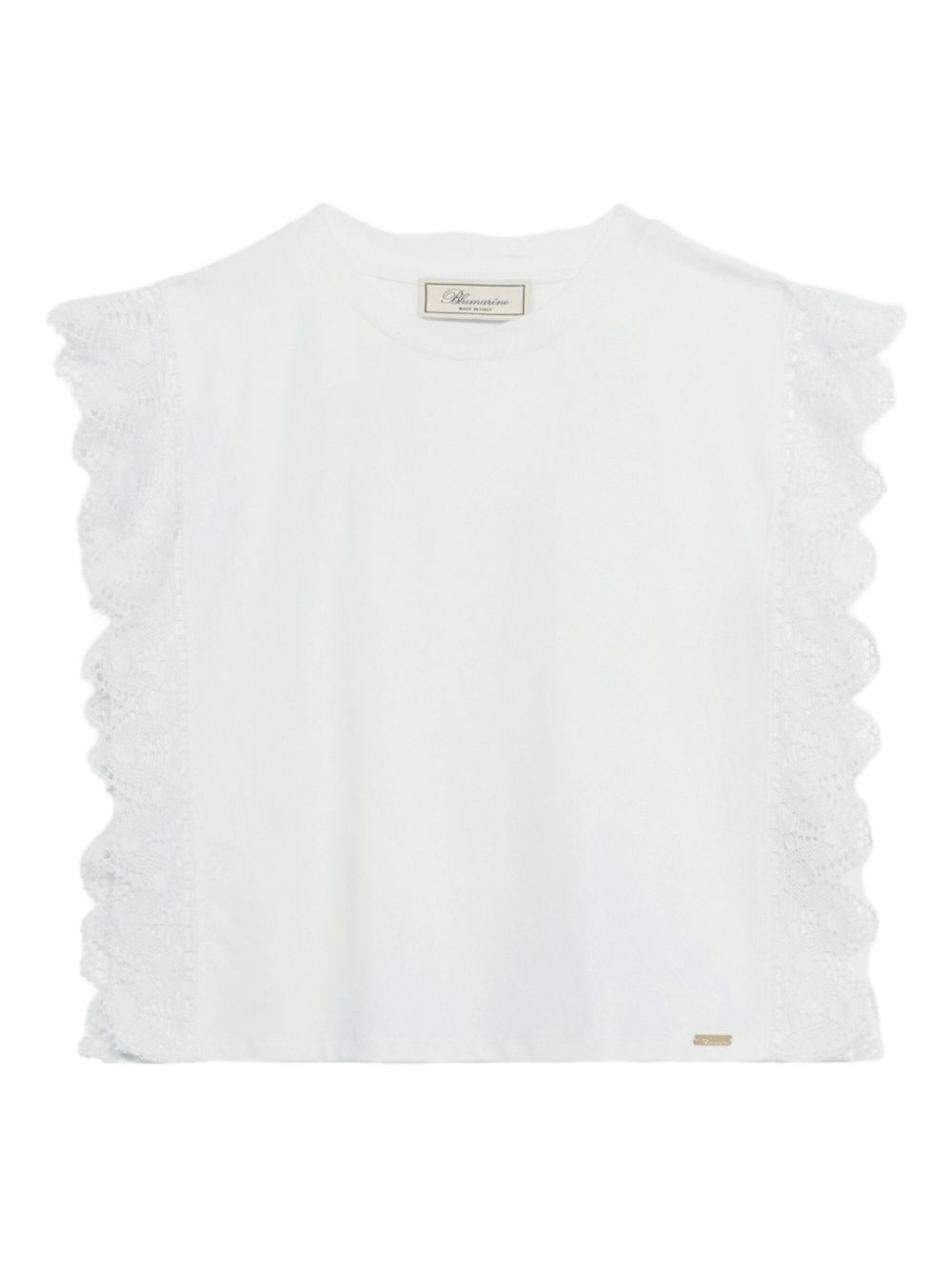 Lace-detail tank top - White