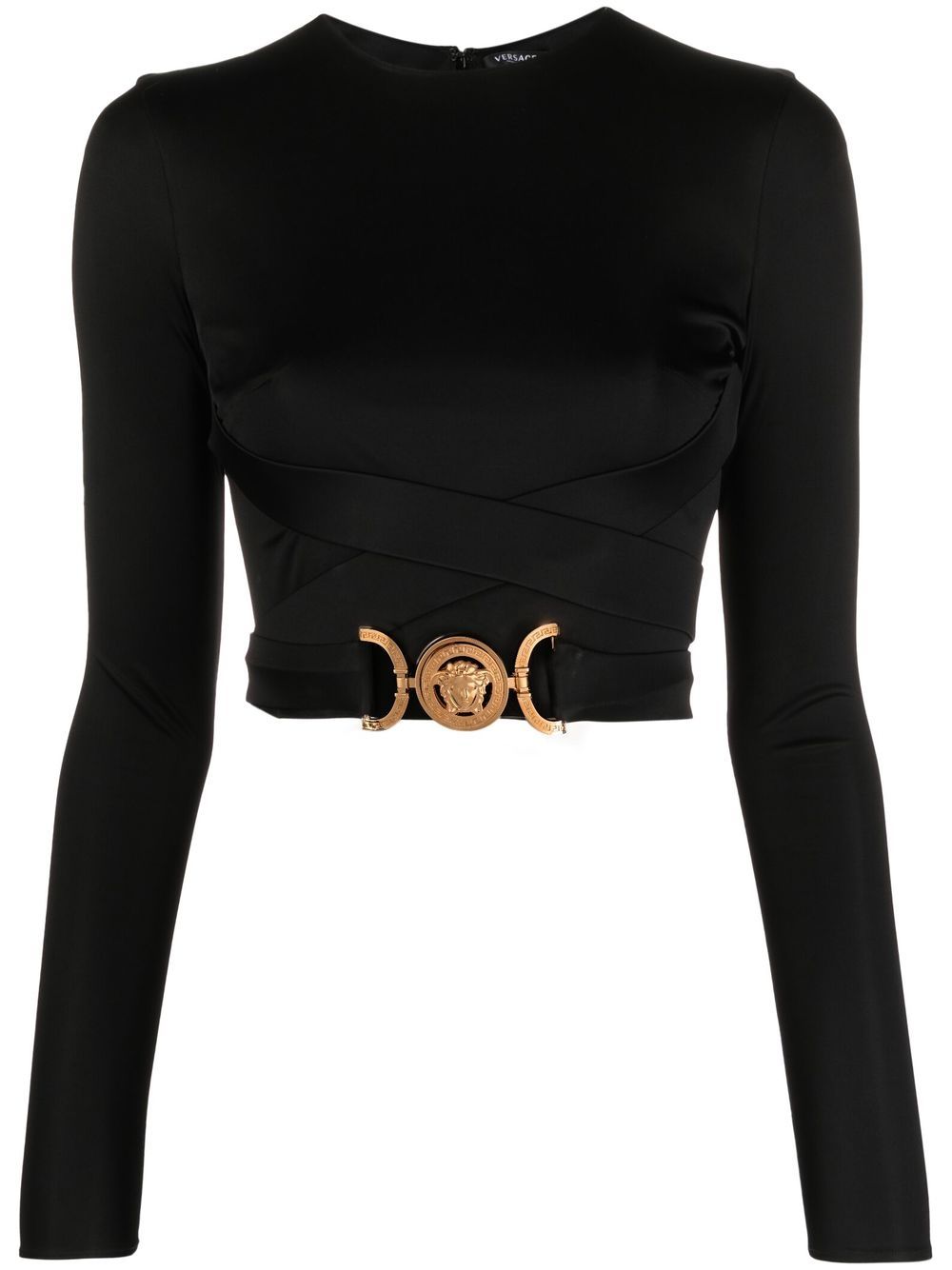 Medusa cropped top - Black