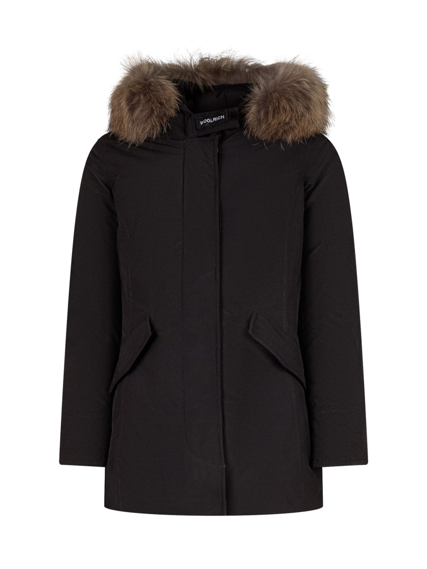 Girls Black Hood Trench Coat