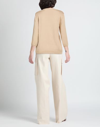 Woman Sweater Beige Size L Cotton, Acrylic