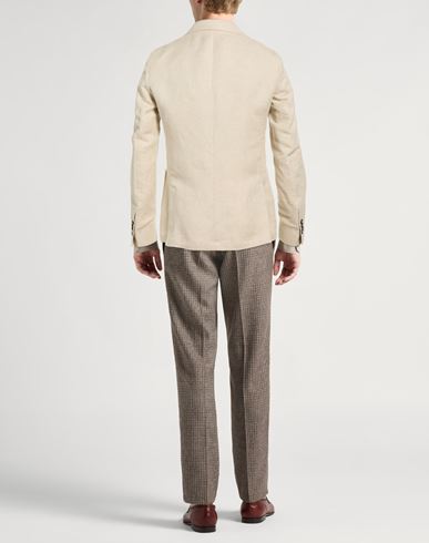 Man Blazer Beige Size 48 Linen, Cotton
