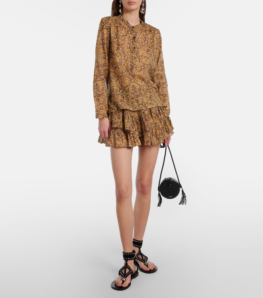 Maria floral cotton voile blouse