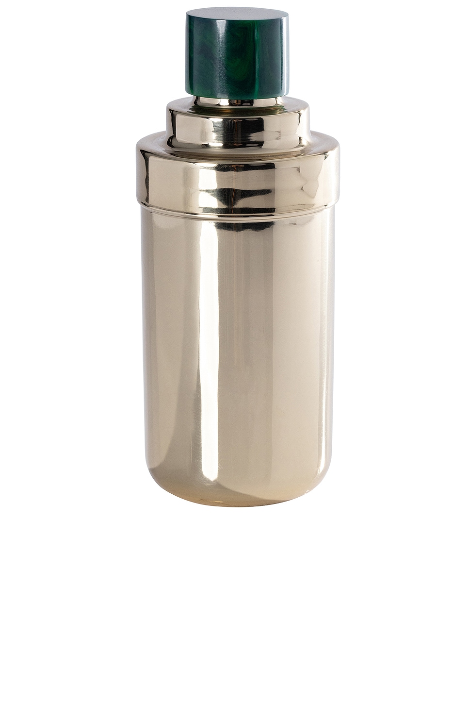 The Favorites Spiga Cocktail Shaker in Gold & Green - Metallic Gold. a