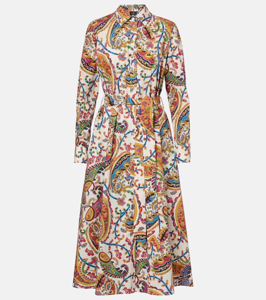 Paisley cotton wrap dress