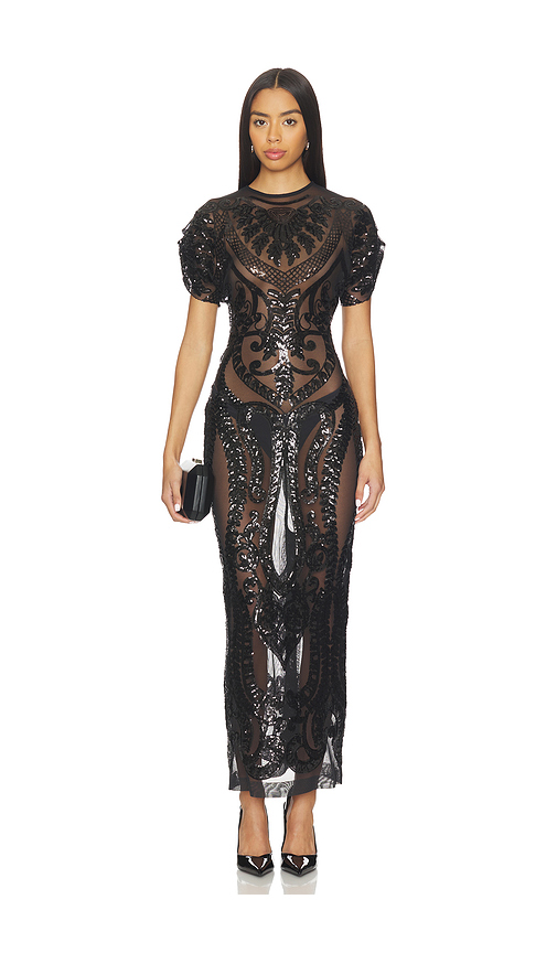 Norma Kamali Cap Sleeve Long Dress in Black. - XXS also in L, M