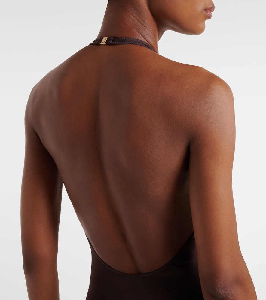 Luna halterneck open-back bodysuit