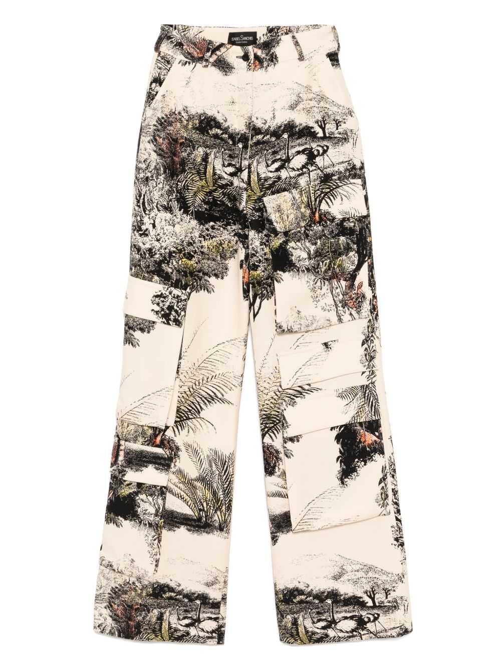 Landscape print cargo pants - Neutrals