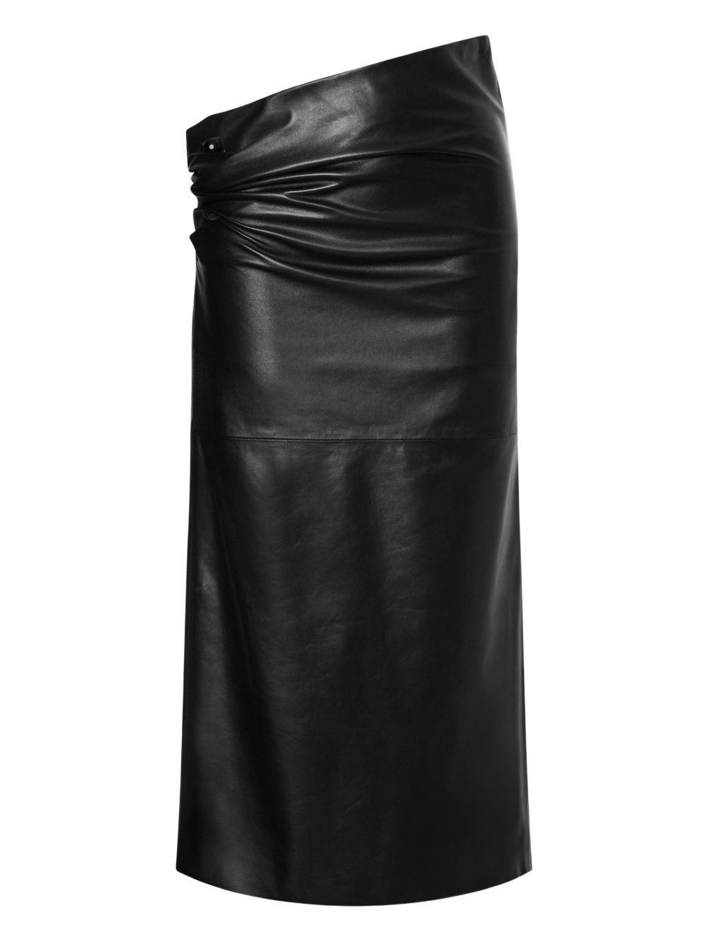 Leather midi skirt - Black