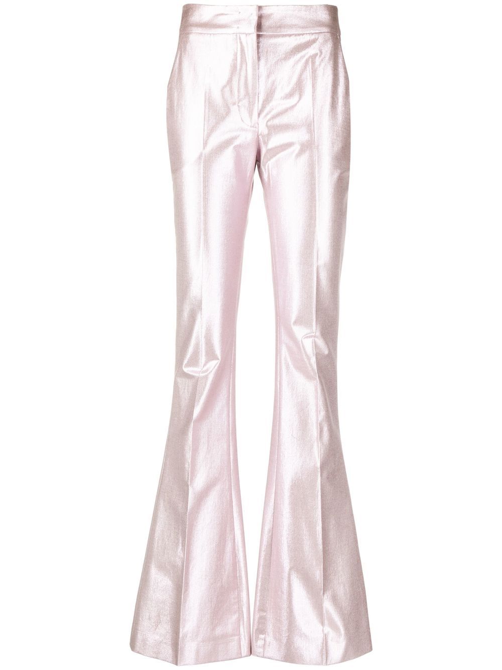 Metallic flared trousers - Pink