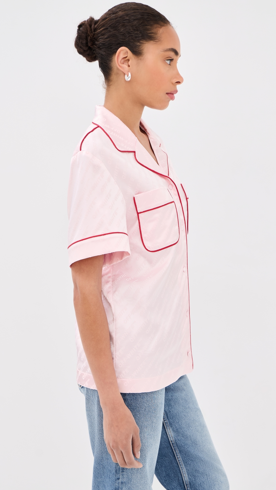 Satin Pajama Shirt Soft Pink