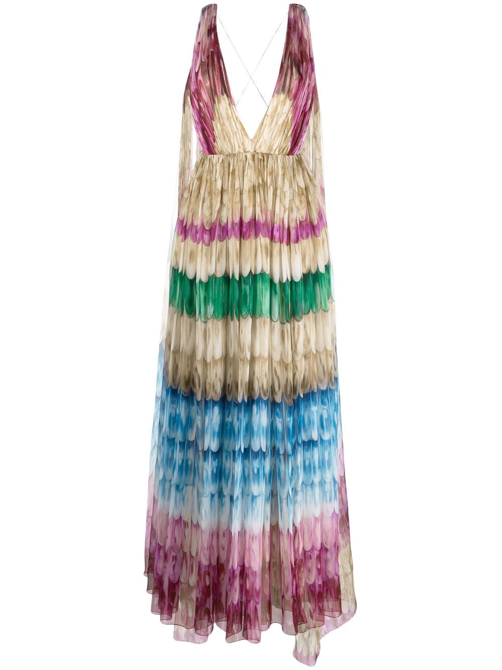 Golden Wings draped gown - Neutrals