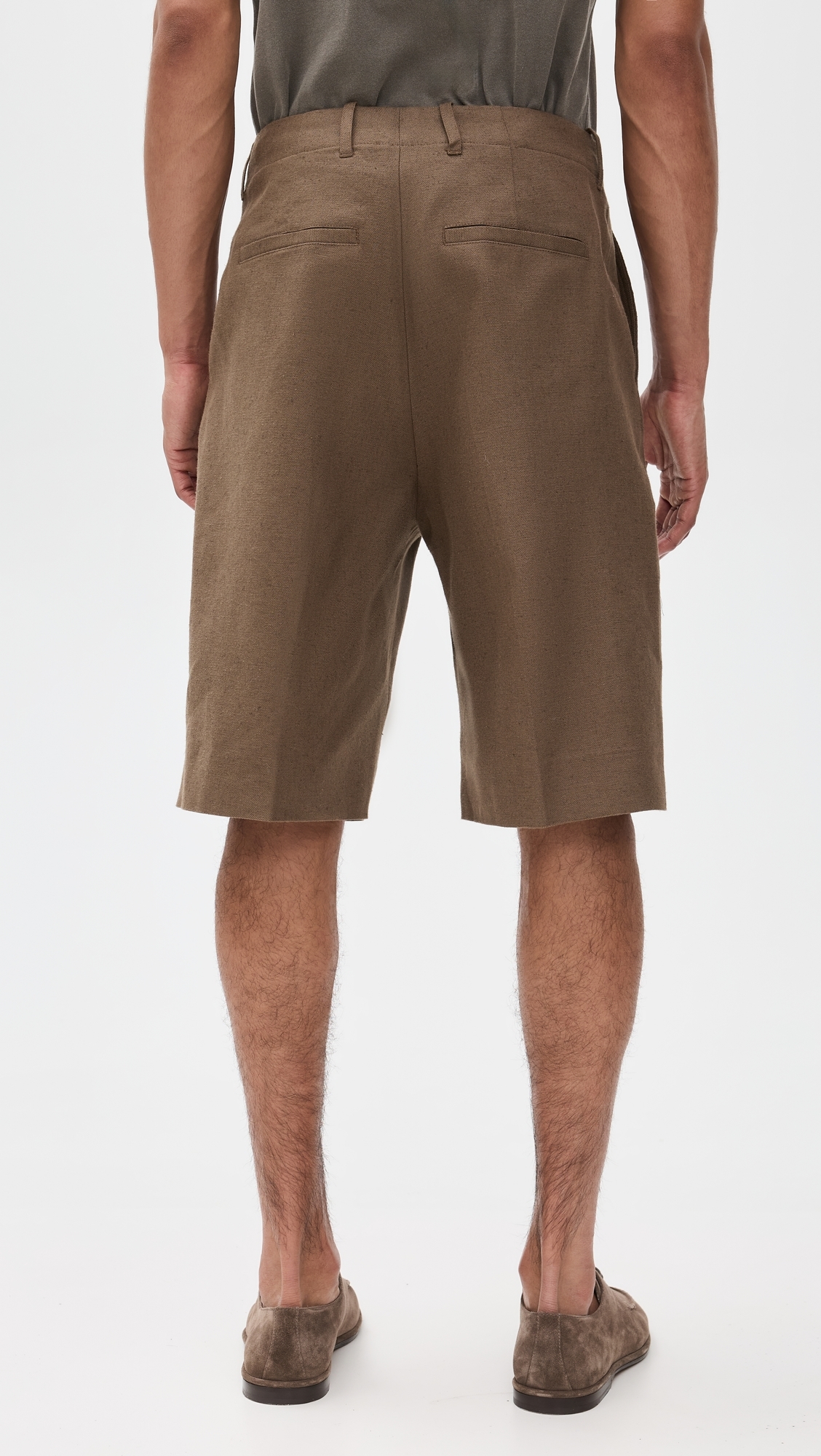 Our Legacy Borrowed Shorts Tobacco Draping Canvas