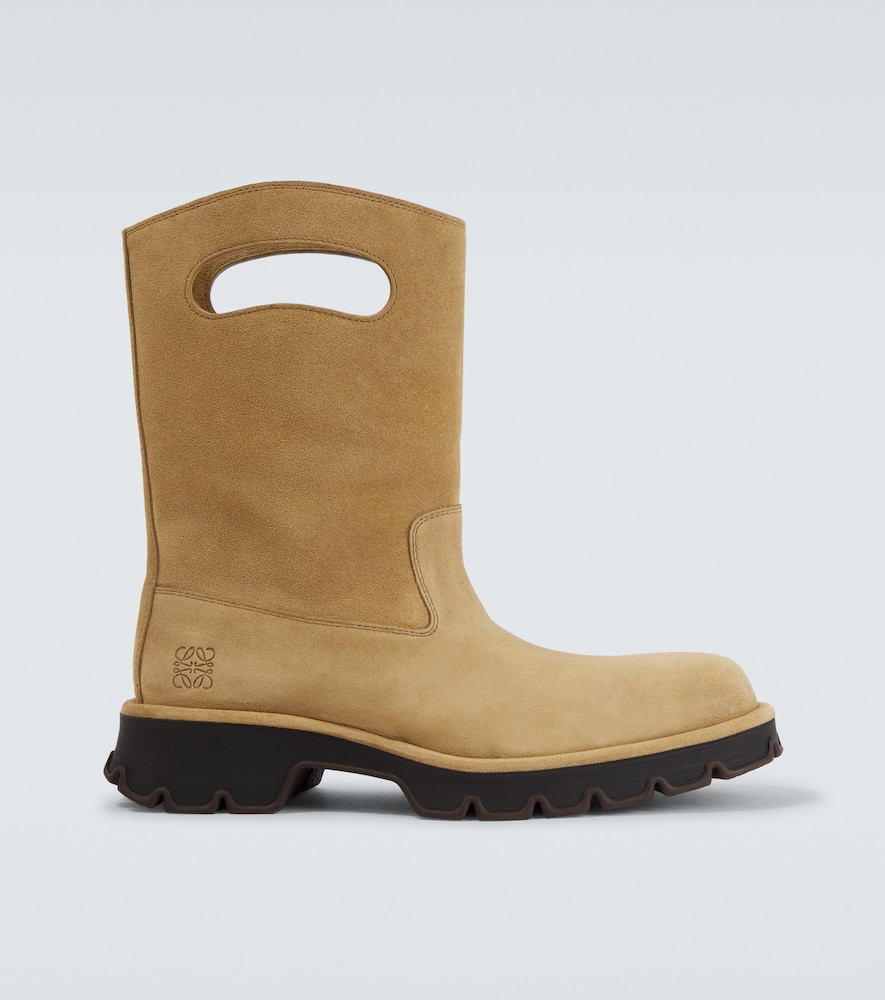 Bobby cutout suede mid-calf boots