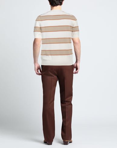 Man Sweater Khaki Size 44 Cotton, Polyamide