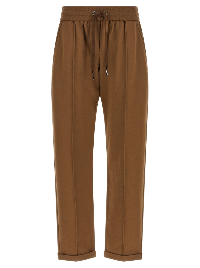 Brunello Cucinelli - monile detail flared cropped lounge jogger