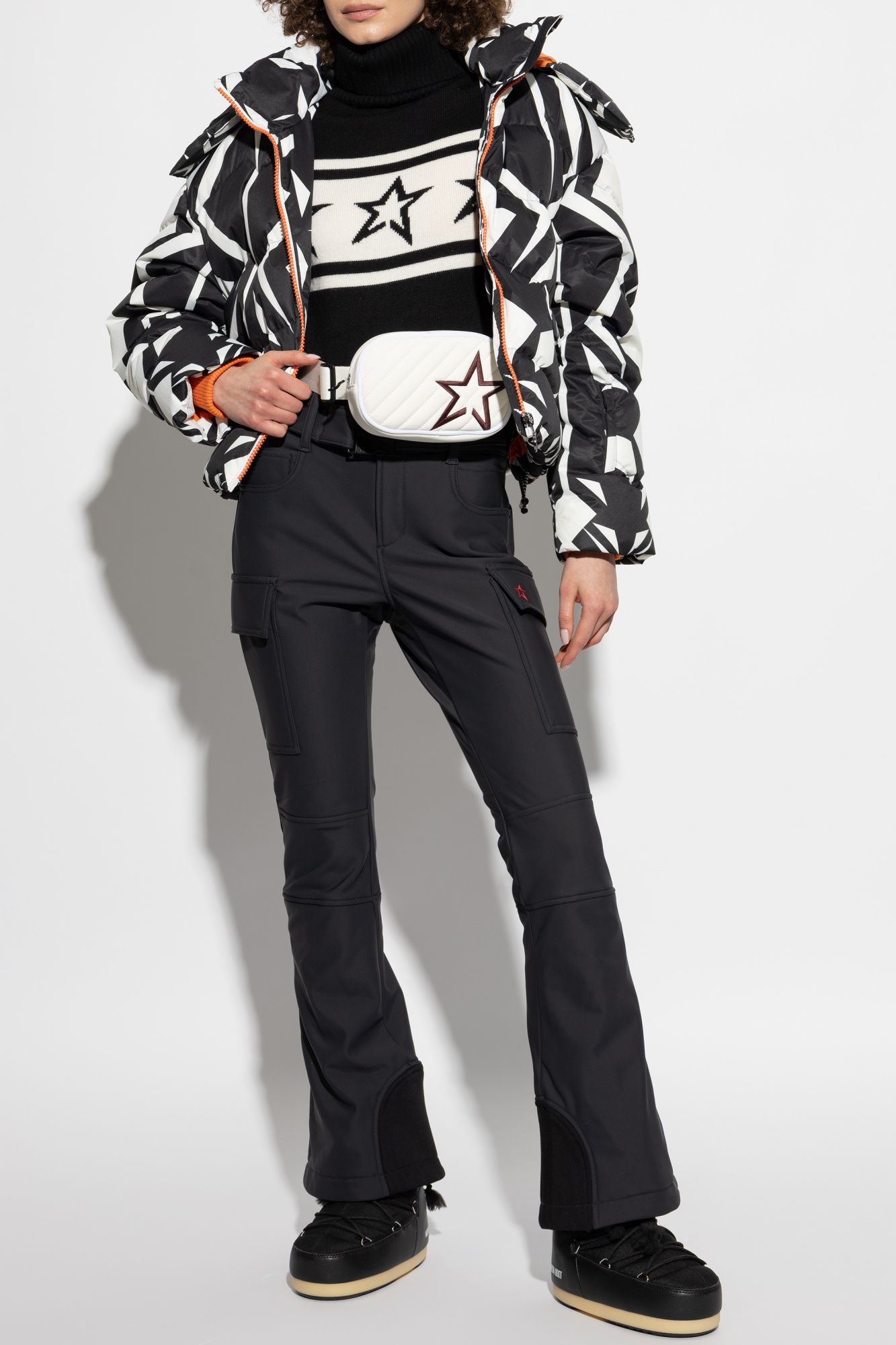 Ski Pants Mid-Rise Cargo, Women's, Navy Blue
