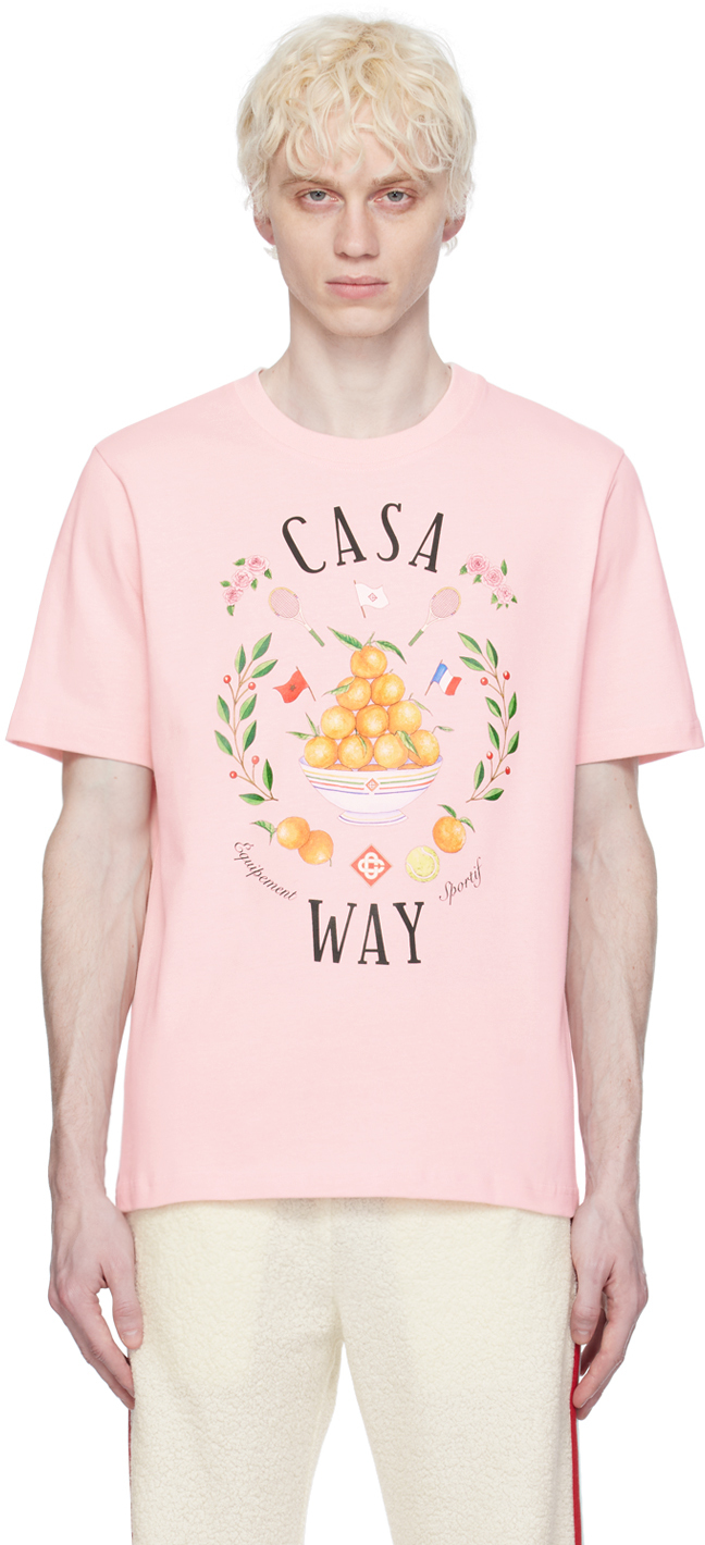 Casablanca SSENSE Exclusive Pink 'Casa Way' T-Shirt