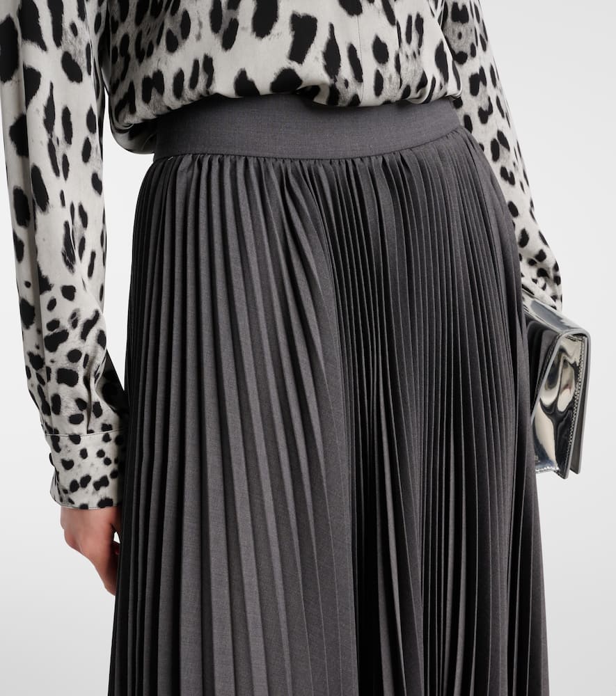 Plissé midi skirt