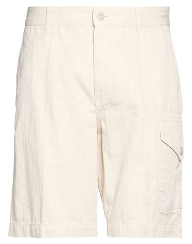 Man Shorts & Bermuda Shorts Beige Size 34 Cotton, Linen