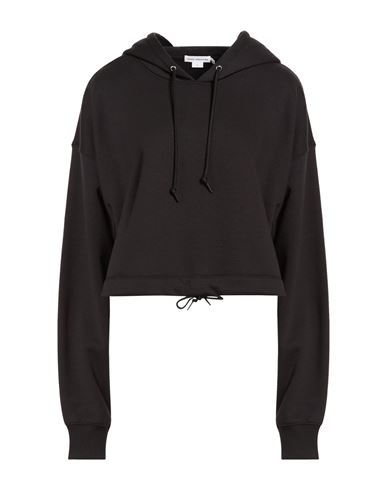 Woman Sweatshirt Black Size XL Cotton, Polyester