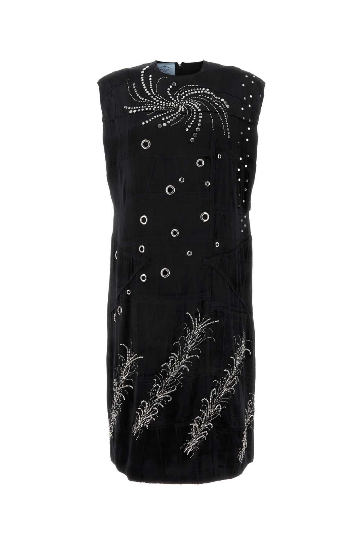 Studded Velvet Dress — Black