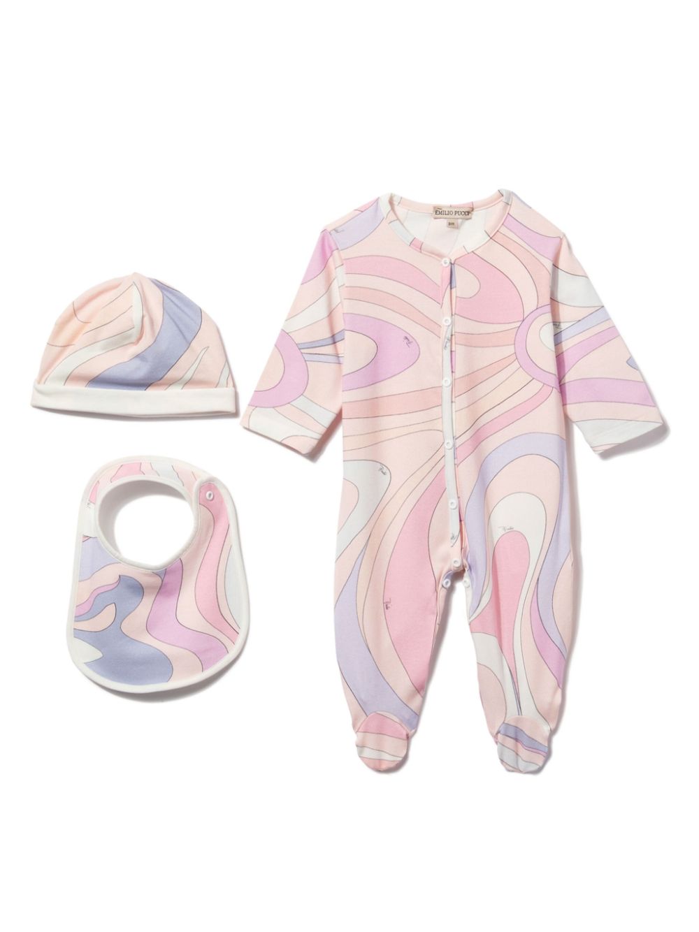 Marmo-print babygrow set - Pink