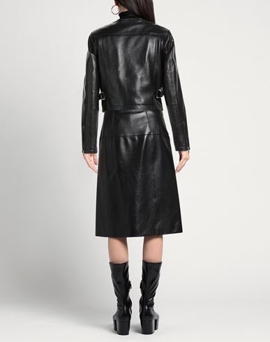 Bella Collarless Woman Jacket Black Size M Sheepskin