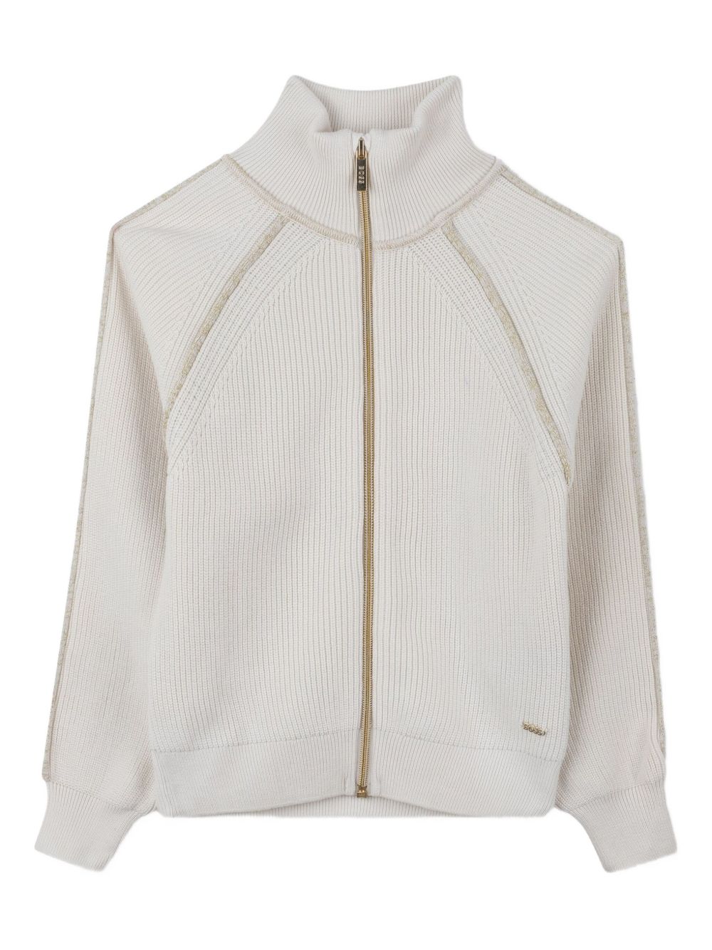 Ribbed zip-up sweatshirt - Neutrals